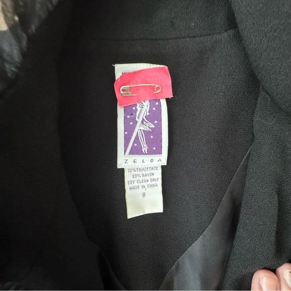 Black Military Style Women's Blazer - Picture 10 of 10